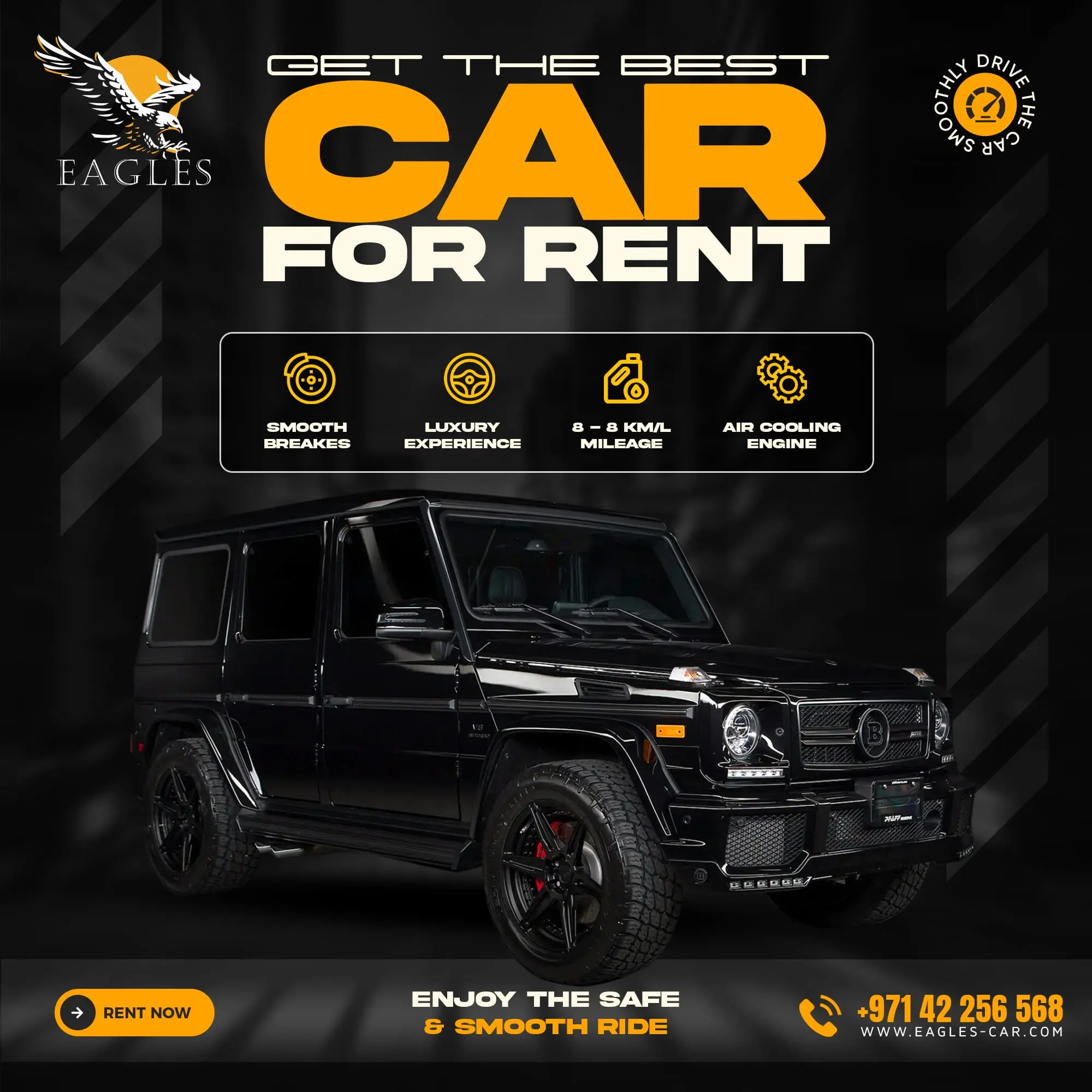Eagles Car Rental – Car rental ad creative