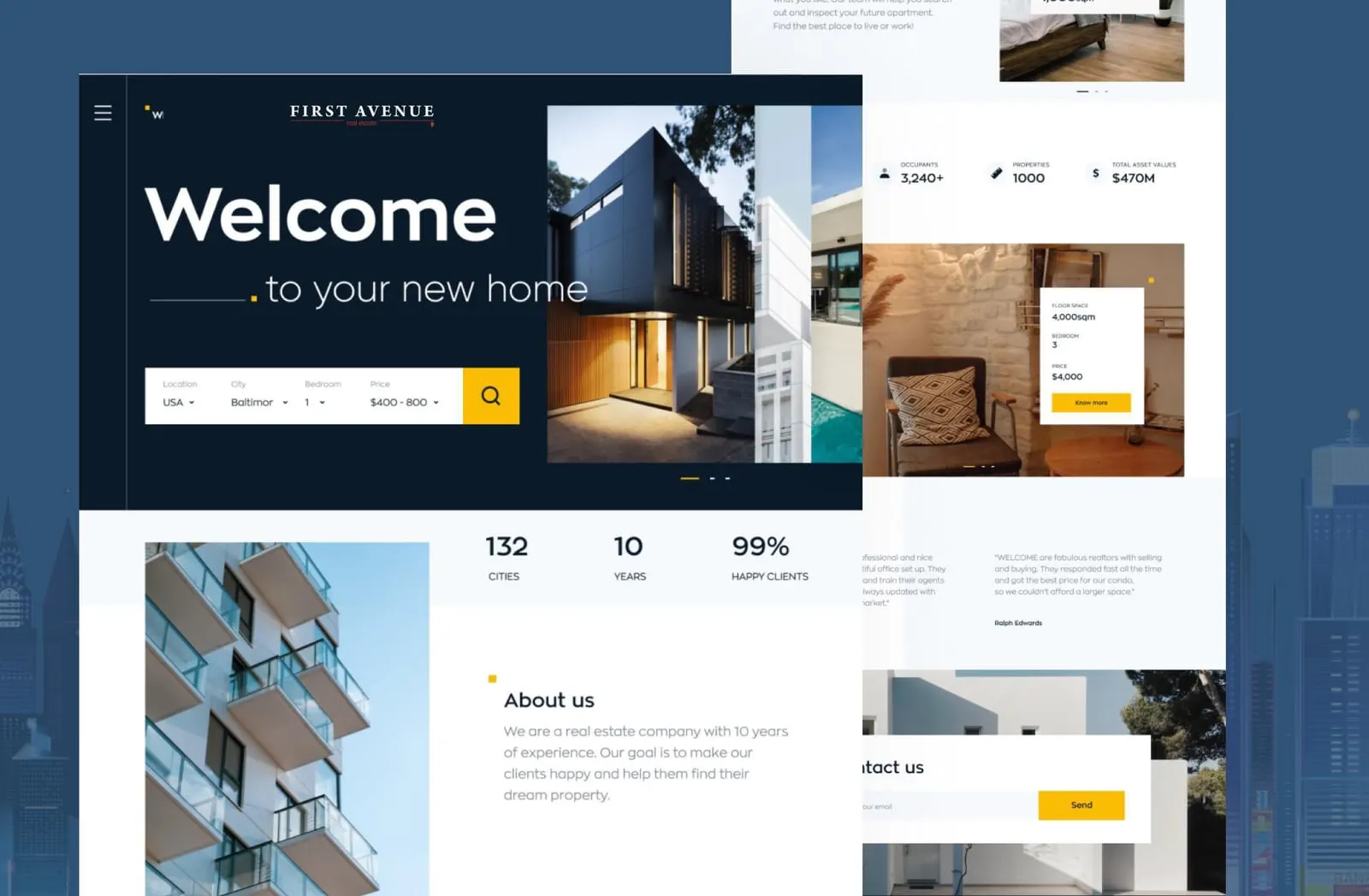 First Avenue – Real estate website