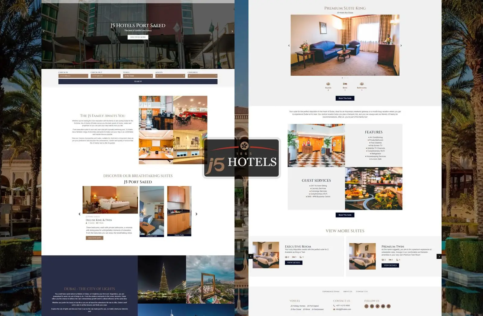 J5 Hotels – Hotel website