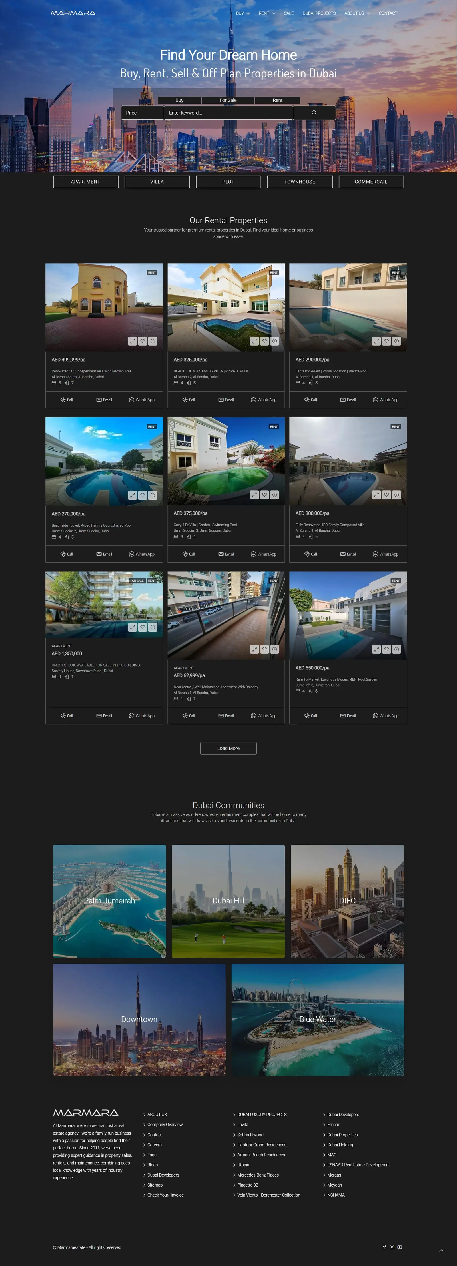 Marmara Real Estate – Property listings website