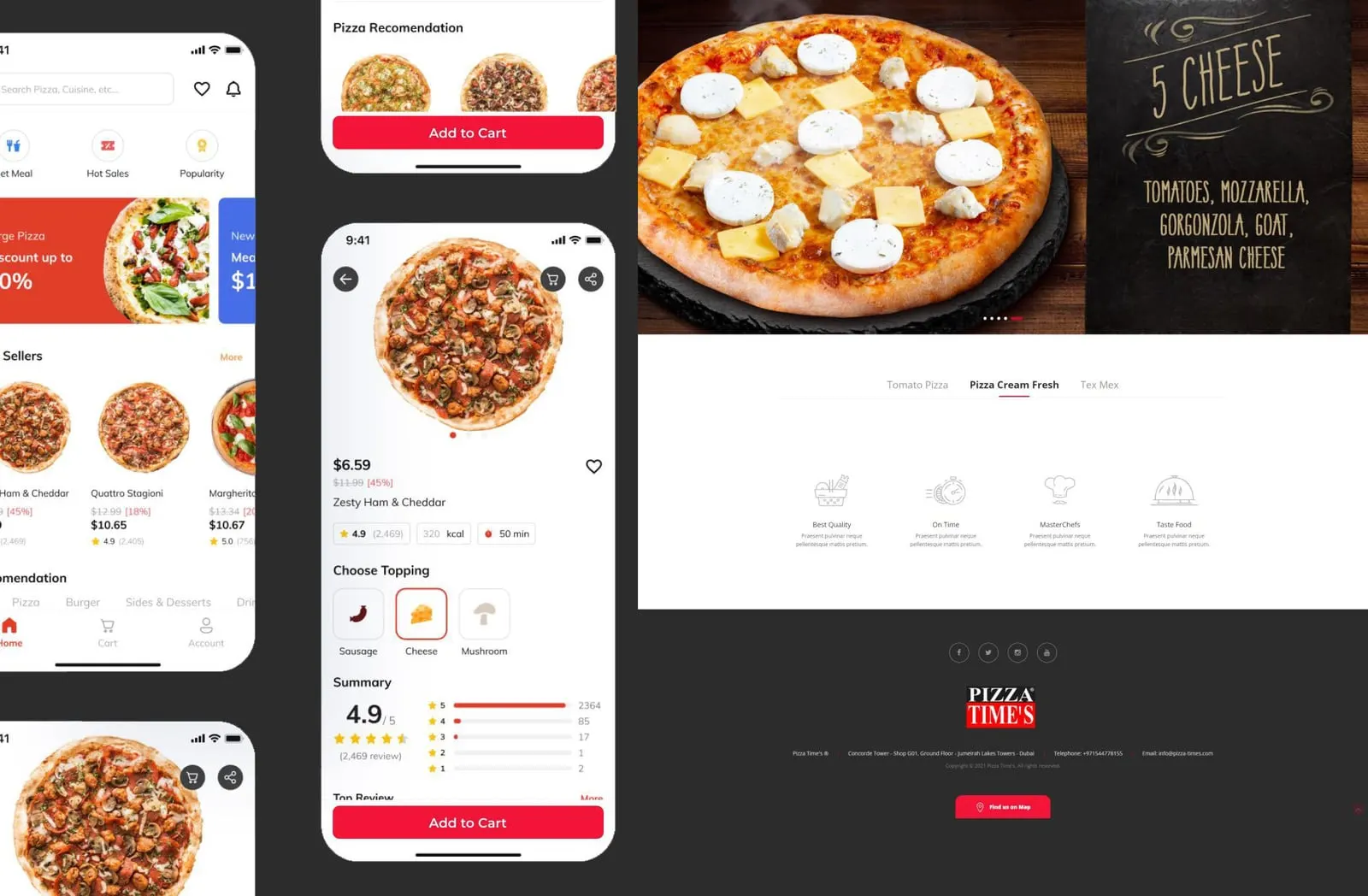 Pizza Time – Food ordering app and website