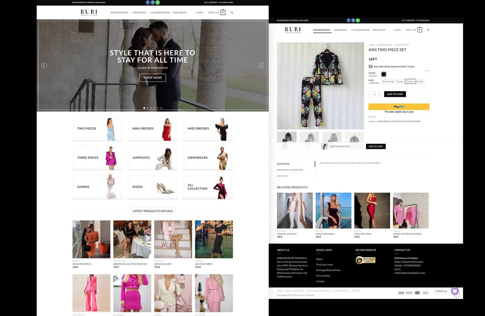 RUBI House of Fashion – Fashion e-commerce store